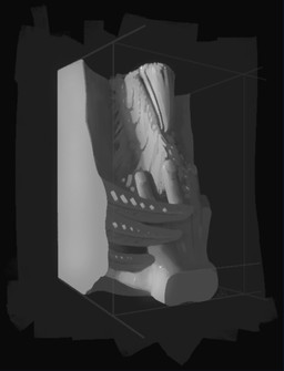 ambiguous/ambiguous ambiguous_gender black_background carving faceless_character faceless_feral faceless_human feral hand_on_chest sculpture simple_background smile shufflefur avian bird corvid corvus_(genus) crow human mammal oscine passerine digital_media_(artwork) digital_painting_(artwork) monochrome painting_(artwork)