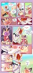 absurd_res asderzx cinderace comic content_repetition dessert dialogue duo emporio_candycorn_(asderzx) english_text food generation_1_pokemon generation_8_pokemon gesture headpat heterochromia hi_res ice_cream lee_the_meowth_(asderzx) male male/male meowth nintendo pokemon pokemon_(species) suggestive suggestive_gesture text