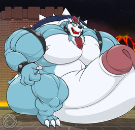 anthro balls big_balls big_muscles big_pecs big_penis bracelet chestfloof collar erection genitals horn huge_balls huge_muscles huge_pecs huge_penis hyper hyper_balls hyper_biceps hyper_genitalia hyper_muscles hyper_pecs hyper_penis jewelry male musclegut muscular pecs penis shell solo spiked_bracelet spiked_collar spiked_shell spikes spikes_(anatomy) wolfser rygalo mario_bros nintendo ryan_(freazzy) canid canine canis koopa mammal scalie wolf