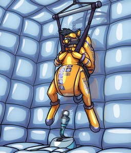 anthro baby_bouncer bad_end bdsm blindfold bondage bound clothed clothing diaper diaper_under_latex diapersuit drugs earplugs gag infinity_symbol latex long_term male marijuana orange_latex permanent restraints sensory_deprivation sex_toy solo straitjacket suspension symbol vibrator wand_vibrator wearing_diaper krd mythology fan_character avian gryphon mythological_avian mythological_creature hi_res nonbinary_(lore)