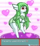 big_breasts blush breasts clothing falsetto female hair huge_breasts humanoid_pointy_ears looking_at_viewer not_furry open_mouth pointy_ears red_eyes simple_background solo text thick_thighs thirdstuff nintendo pokemon gardevoir generation_3_pokemon humanoid pokemon_(species) absurd_res digital_media_(artwork) hi_res