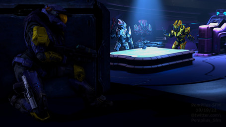 assault_rifle faceless_character faceless_female faceless_human female female_human full_armor gesture group gun handgun hiding holding_assault_rifle holding_gun holding_object holding_ranged_weapon holding_rifle holding_weapon kneeling male mandibles plasma_repeater railgun ranged_weapon rifle stealth trio_focus unsc weapon pompilus-sfm halo_(series) microsoft xbox_game_studios alien human mammal sangheili spartan_(halo) 16:9 3d_(artwork) 4k absurd_res colored digital_media_(artwork) hi_res widescreen