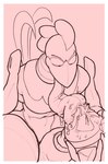 anthro beak big_dom_small_sub clothing dominant dominant_male duo extreme_french_kiss facesitting forced french_kissing kissing long_neck long_tongue machine male male/male male_dominating_male neck_bulge sitting_on_another size_difference sweater thick_thighs tongue tongue_out topwear conadolpomp adventures_of_sonic_the_hedgehog sega sonic_the_hedgehog_(series) scratch_(adventures_of_sonic_the_hedgehog) avian bird chicken galliform gallus_(genus) humanoid phasianid robot robot_humanoid digital_drawing_(artwork) digital_media_(artwork) monochrome