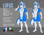 5_fingers anthro athletic athletic_anthro athletic_male balls biped blue_body blue_fur bodily_fluids clothing color_swatch erection fingers flaccid fluffy fluffy_chest foreskin fur genital_fluids genitals green_eyes grey_clothing hair hand_on_penis holding_penis humanoid_genitalia humanoid_hands long_hair looking_at_viewer male ninja ninja_outfit ninja_suit nude penis precum red_scarf scarf simple_background smile solo standing tail text tongue warrior white_body white_fur white_hair duartthebirdman lufus_the_wolf canid canine canis mammal wolf 2025 digital_drawing_(artwork) digital_media_(artwork) english_text hi_res model_sheet url