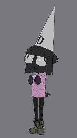 :3 anthro black_body black_bottomwear black_clothing black_fur black_hair black_pants boots bottomwear brown_boots brown_clothing brown_footwear clothed clothed_male clothing dunce_cap footwear fully_clothed fully_clothed_male fur grey_background hair hat headgear headwear male pants shoes simple_background solo young bravobunny lagomorph leporid mammal rabbit 2021 absurd_res hi_res