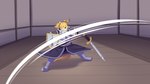 action_pose action_scene anthro female fight fight_scene melee_weapon motion_lines paladin pose shield solo sword weapon shirokoi temptations_ballad_(visual_novel) artemi_(temptations_ballad) bird_dog canid canine canis domestic_dog golden_retriever hunting_dog mammal retriever hi_res