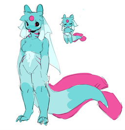 2_toes anthro blue_body blue_skin breasts chibi claws digitigrade featureless_breasts feet female hands_on_hips head_markings markings simple_background solo tail toes tongue tongue_out white_background alretta rain_world videocult rivulet_(rain_world) humanoid slugcat hi_res
