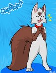 ambiguous_gender anthro big_tail british clothing german kerchief pattern_background simple_background solo standing tail year youtuber gemerency chipflake domestic_cat felid feline felis mammal 2019 dated digital_drawing_(artwork) digital_media_(artwork) hi_res signature