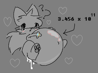 3_toes belly big_belly blush bodily_fluids confusion cum cum_drip diamond_(gem) diamond_ring dripping feet female feral fur gem genital_fluids hair heart_symbol huge_belly hyper hyper_belly hyper_pregnancy leaking_cum open_mouth pawpads paws pregnant pregnant_female pregnant_feral question_mark ring ring_(jewelry) simple_background solo tail text toes nofood_nodrinks canid canine fox mammal aliasing digital_drawing_(artwork) digital_media_(artwork) microsoft_paint_(artwork)