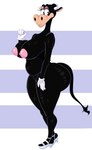 anthro big_breasts breasts butt clothing female footwear high_heels shoes solo boolishclara disney clarabelle_cow bovid bovine cattle mammal absurd_res hi_res