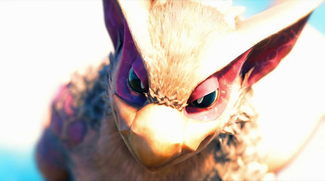anthro black_eyes blinking bokeh close-up depth_of_field digitigrade feathers glowing glowing_eyes light looking_at_viewer male pupils realistic rim_lighting simple_background slit_pupils solo subsurface_scattering sunlight volumetric_lighting cloutboixd capcom european_mythology monster_hunter mythology cloudy_(cuga) dragon flying_wyvern mythological_creature mythological_scalie nargacuga scalie western_dragon wyvern 3d_(artwork) 3d_animation absurd_res animated blender_(artwork) digital_media_(artwork) hi_res lighting no_sound short_playtime video