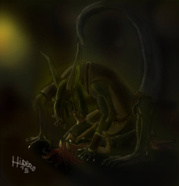 anthro bed big_ears big_tail dark dominant dominant_male duo female furniture hair larger_male licking long_hair long_tail male male/female size_difference smaller_female smile tail tongue tongue_out viking hierro_(artist) hierro canid canine canis mammal wolf 2015 compression_artifacts hi_res