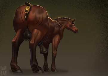 anal anal_masturbation anal_penetration anatomically_correct anatomically_correct_anus anatomically_correct_genitalia anatomically_correct_penis anatomically_correct_vulva androgynous animal_genitalia animal_penis animal_vulva anus balls butt buttplug buttplug_in_ass buttplug_insertion equine_anus equine_genitalia equine_penis equine_vulva feral fur genital_piercing genitals gynomorph half-erect herm hooves intersex looking_at_viewer looking_back maleherm masturbation narrowed_eyes object_in_ass penetration penis piercing plug_(sex_toy) plug_insertion puffy_anus seductive sex_toy sex_toy_in_ass sex_toy_insertion simple_background smile solo tail toying_self vulva vulva_piercing jaribka equid equine horse mammal digital_media_(artwork)