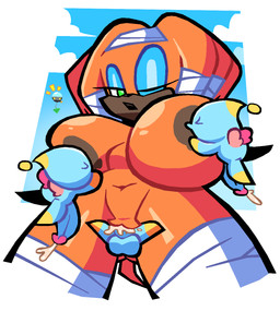 anthro balls big_breasts blue_body bodily_fluids breast_play breast_suck breasts brown_nipples cloud cum cum_in_vagina cum_inside dark_body dark_skin ejaculation eyeshadow female flying genital_fluids genitals group group_sex herm intersex makeup male male/female nipples nude nude_female nude_male orange_body penis sex sky sucking tape vulva wings sabs sega sonic_adventure sonic_the_hedgehog_(series) tikal_the_echidna chao_(sonic) echidna mammal monotreme hi_res