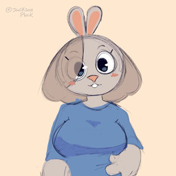 anthro big_breasts biped black_eyebrows black_eyes blue_bottomwear blue_clothing blue_pants blue_shirt blue_topwear blush blush_lines bottomwear bouncing_breasts bra breast_drop breasts brown_hair buckteeth cleavage clothed clothing clothing_lift eyebrows eyes_closed female female_anthro flashing flashing_breasts front_view fur grey_body grey_breasts grey_fur grey_hands hair happy holding_clothing holding_object holding_shirt holding_topwear looking_at_viewer mature_anthro mature_female navel pants pattern_bra pattern_clothing pattern_topwear pattern_underwear pink_inner_ear pink_nose pose presenting presenting_breasts pupils revealing_breasts shirt shirt_lift small_eyebrows smile solo standing teeth topwear tuft underwear jacksonpluck lagomorph leporid mammal rabbit 1:1 2024 2d_animation animated animated_webp colored digital_media_(artwork) frame_by_frame half-length_portrait portrait shaded signature