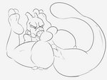 anthro anus autofellatio balls big_balls big_butt butt feet flexible genitals male masturbation oral oral_masturbation penile penile_masturbation solo mazilion nintendo pokemon generation_1_pokemon legendary_pokemon mewtwo pokemon_(species) hi_res monochrome sketch