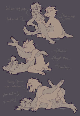 animal_genitalia animal_penis announcing_orgasm anthro balls blush bodily_fluids breast_fondling breast_play breasts butt canine_genitalia canine_penis cunnilingus dialogue duo ear_piercing explicitly_stated_consent eye_contact female female_penetrated floppy_ears fondling from_front_position fur genital_fluids genitals hand_on_breast imminent_orgasm knot knotting_request leg_wrap looking_at_another male male/female male_penetrating male_penetrating_female mating_press nipples nude open_mouth oral penetration penile penile_penetration penis penis_in_vagina piercing sex smile tail text tongue tongue_out vaginal vaginal_fluids vaginal_penetration pantheggon david_(pantheggon) canid canine canis domestic_dog hybrid lagomorph leporid mammal rabbit 2025 absurd_res digital_drawing_(artwork) digital_media_(artwork) english_text hi_res