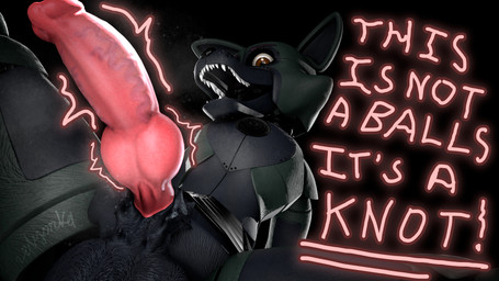 angry animal_genitalia animal_penis anthro balls black_background blue_balls blue_eyes brown_eyes canine_genitalia canine_penis dialogue dutch_angle fangs genitals glistening glistening_body green_body knot knotted_penis looking_at_viewer machine male musk musky_penis open_mouth penis pink_penis red_text sharp_teeth simple_background solo spread_legs spreading talking_to_viewer teeth text throbbing throbbing_penis vein veiny_penis zelyonka five_nights_at_freddy's scottgames fan_character sofy_lauren_foxlott animatronic canid canine fox mammal robot robot_anthro 16:9 2026 3d_(artwork) 4k absurd_res digital_media_(artwork) english_text hi_res source_filmmaker_(artwork) watermark widescreen gynomorph_(lore)