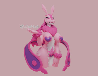 big_breasts breasts female fur zhenash palworld pocketpair lizard lovander pal_(species) reptile scalie 3d_(artwork) blender_(artwork) digital_media_(artwork) hi_res
