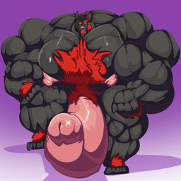 5_fingers 5_toes anthro big_muscles big_pecs big_penis bodily_fluids body_hair chest_hair drooling erection feet fingers fur genitals huge_muscles huge_pecs huge_penis humanoid_genitalia humanoid_penis hyper hyper_genitalia hyper_muscles hyper_pecs hyper_penis looking_at_viewer male multicolored_body multicolored_fur muscular muscular_anthro muscular_male nipples nude open_mouth pecs penis pink_nipples pink_penis saliva solo standing toes tongue tongue_out bobert chad_(angrynightmob) canid canine canis mammal wolf 1:1 2020 hi_res