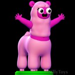 3d_modeling 3d_print female feral fluffy happy looking_straight nude open_mouth open_smile pink_body quadruped simple_background smile solo spread_arms tail sillytoys centaurworld european_mythology greek_mythology mythology netflix wammawink alpaca alpaca_taur camelid camelid_taur humanoid_taur mammal mammal_taur taur 1:1 3d_(artwork) digital_media_(artwork) hi_res