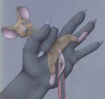 ambiguous_gender anthro bodily_fluids body_in_hand crying duo female female/ambiguous forced genitals holding_character imminent_rape imminent_sex nude pencil_(object) pussy restrained scared semi-anthro size_difference spreading tears animew canid canine fox mammal mouse murid murine rodent hi_res