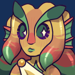 ambiguous_gender clothed clothing fin green_lips lips open_mouth orange_body smile solo teeth tentacles topwear claragonza3 aquatic fish humanoid 1:1 animated animated_gif digital_media_(artwork) low_res short_playtime