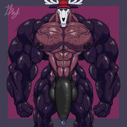 abs antlers balls barazoku biceps big_muscles body_hair bone chest_hair clothing genitals hairy horn huge_muscles hyper hyper_genitalia hyper_muscles latex male manly muscular muscular_legs nip nipples pecs penis skull skull_head tong underwear vein veiny_arms veiny_muscles logan_dreadwood american_mythology indigenous_north_american_mythology mythology north_american_mythology wendigo legs 1:1 hi_res
