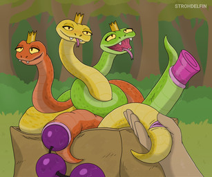 anal_beads_in_cloaca animal_genitalia bestiality blush bodily_fluids box cloaca cloaca_juice cloacal cloacal_penetration container crown female female_feral female_on_human feral first_person_view genital_fluids genitals green_body group headgear human_on_feral human_pov interspecies looking_at_viewer looking_pleasured male male/female open_mouth penetration pov_hands red_body sex_toy sex_toy_in_cloaca sex_toy_insertion tail teeth tongue tongue_out yellow_body yellow_eyes strohdelfin disney hoppers_(disney) pixar reptile_queens_(hoppers) human mammal reptile scalie snake 2026 6:5 hi_res
