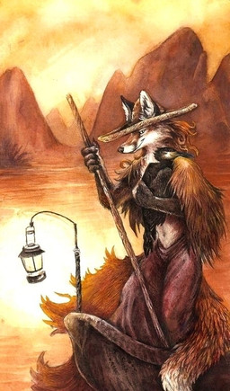 ambiguous_gender anthro beak black_body black_feathers black_fur black_lips black_nose boat carrying_another clothed clothing cloud detailed_background domestic_pet duo feathers feral fur gloves_(marking) hair handpaw hat headgear headwear inner_ear_fluff lake lamp lantern lips long_mouth looking_at_viewer markings mountain navel no_sclera orange_body orange_fur outside paws pole pupils sky slit_pupils snout solo_focus standing tuft vehicle water watercraft white_body white_eyes white_fur kenket avian bird canid canine fox mammal red_fox true_fox detailed orange_theme traditional_media_(artwork) warm_colors
