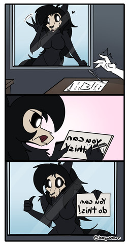 anthro duo female floating_heart glass heart_symbol male scp-1471 tongue tongue_out icey_(artist) scp_foundation anon scp-1471-a malo absurd_res comic hi_res