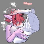 2_horns abs anthro balls blush bodily_fluids claws deep_throat duo ears_back finger_claws fingerpads genitals hair hand_in_hair horn humanoid_hands male oral oral_penetration pawpads penetration penile penile_penetration penis_in_mouth pink_body pivoted_ears red_hair saliva sex snout tongue tongue_out touching_hair thecore34 ishmael_(core34) sion_allona bovid canid canine canis caprine domestic_dog goat hybrid mammal 1:1 absurd_res hi_res