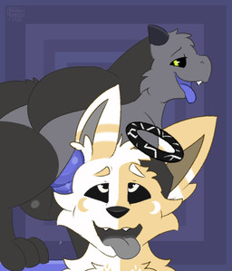 animal_genitalia balls big_balls big_penis claws duo ear_penetration feral fucked_silly genitals halo horn knot knot_fucking knotting male paws penetration penile penile_penetration penis penis_in_ear size_difference conditional_dnp pocketpaws canid canine fox kobold mammal scalie 2d_animation animated frame_by_frame hi_res