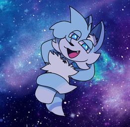 anthro blue_body blue_fur chest_tuft cosmic_background crossed_legs fur fur_markings hands_behind_head happy inner_ear_fluff male markings open_mouth solo space space_background sparkles sparkling_eyes tail tuft anonymous_artist ethan_(dastarman) canid canine fox mammal true_fox colored digital_drawing_(artwork) digital_media_(artwork) hi_res shaded