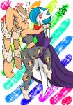 anthro bottomwear breasts butt clothed clothing dress duo eyelashes female female/female fur hair long_ears long_eyelashes looking_at_viewer pants simple_background smile servaart nintendo pokemon gardevoir generation_3_pokemon generation_4_pokemon lopunny pokemon_(species) shiny_pokemon 2018 digital_drawing_(artwork) digital_media_(artwork) hi_res