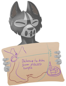 ambiguous_gender anthro black_body black_fur eyes_closed fur grey_body grey_fur humor looking_at_viewer map simple_background solo text white_background feretta vixavil_hayden canid canine fox mammal red_fox silver_fox true_fox digital_media_(artwork) english_text