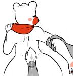 anthro butt clothing duo erection femboy fur genitals humanoid_genitalia humanoid_penis male male/male penis simple_background white_background susuoro anonymous pudding_(s-f-d) bear mammal digital_media_(artwork)