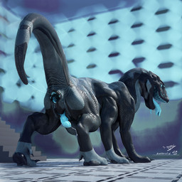 6_limbs anal anal_masturbation anus black_body black_scales blue_eyes blue_penis blue_tongue bodily_fluids claws cum drooling erection feral floor gaping gaping_anus genital_fluids genitals grey_body grey_scales male masturbation multi_limb muscular muscular_feral muscular_male open_mouth penetration penis saliva scales sharp_teeth solo stairs tail tail_fetish tail_masturbation tail_mouth tail_play teeth tile tile_floor toe_claws tongue tongue_out unusual_anatomy unusual_tail salireths monster unknown_species 1:1 3d_(artwork) digital_media_(artwork) hi_res
