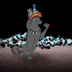 clothing female gift happy_birthday hat headgear headwear nails solo foxnose canid canine canis mammal wolf 1:1 2d_animation animated frame_by_frame short_playtime