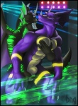 abs anal anal_penetration animal_genitalia anthro anthro_on_anthro balls biceps big_muscles claws duo eyes_closed fin fondling from_behind_position fucked_silly fully_sheathed genitals glowing glowing_markings green_markings grey_body happy happy_sex head_fin looking_pleasured male male/male male_penetrated male_penetrating male_penetrating_male markings membrane_(anatomy) membranous_wings muscular muscular_male nude obscured_penetration obscured_sex pecs penetration rave sex sheath smile tail tan_balls wings bng bandai_namco digimon european_mythology fakemon mythology crome dragoneer_(character) fan_character dragon murasadramon mythological_creature mythological_scalie reptile scalie western_dragon