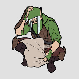 armor black_eyes confusion crouching female hair humanoid_pointy_ears not_furry pointy_ears solo white_hair shock_trooper_(artist) vermintide warhammer_(franchise) warhammer_fantasy kerillian elf 1:1 absurd_res hi_res