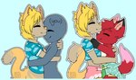 ageplay anthro blue_background blue_clothing blue_shirt blue_t-shirt blue_topwear brown_hair closed_smile clothed clothing diaper duo eyes_closed fur hair hug hugging_object hugging_plushie infantilism male mouth_closed pink_diaper plushie roleplay shirt side_view simple_background smile solo standing t-shirt tan_body tan_fur topwear wearing_diaper yellow_body yellow_fur riddlr ych_(character) multiple_images