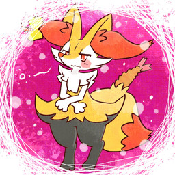 accessory ambiguous_anthro ambiguous_gender anthro biped blush blush_stickers bow_ribbon crossed_arms digitigrade dipstick_tail emanata food front_view hair_accessory hair_bow hair_ribbon looking_at_viewer markings mouth_closed object_in_tail ribbons shrimp_(food) simple_background snout solo squean standing tail tail_markings wavy_mouth annyui0611 nintendo pokemon braixen canid generation_6_pokemon mammal pokemon_(species) 1:1 2023 digital_drawing_(artwork) digital_media_(artwork) full-length_portrait hi_res japanese_description portrait translated_description