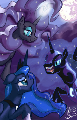 2013 angry armor blue_eyes blue_hair crown crying equine eyeshadow fangs female feral flavinbagel friendship_is_magic group hair helmet horn horse long_hair makeup mammal moon multi-colored_hair my_little_pony night nightmare_moon_(mlp) nightmare_rarity_(mlp) open_mouth outside pony princess princess_luna_(mlp) purple_hair rarity_(mlp) royalty sad sky slit_pupils smile tears teeth tongue two_tone_hair unicorn winged_unicorn wings
Rating: Safe
Score: 10
User: darknessRising
Date: August 13, 2013