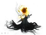 ambiguous_gender black_cloak black_clothing cloak clothed clothing empty_eyes front_view glowing glowing_eyes horn nail_(weapon) possession simple_background solo standing tentacle_clothing weapon_on_back white_background white_eyes yellow_glow ari_ibarra hollow_knight team_cherry broken_vessel_(hollow_knight) the_infection_(hollow_knight) animal_humanoid arthropod arthropod_humanoid goo_creature humanoid infected_(species) insect insect_humanoid 2017 hi_res