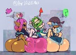 afterimage ass_to_ass big_butt braided_hair butt butt_focus butt_grab dark_body dark_skin female female/female group hair hand_on_another's_butt hand_on_butt huge_butt humanoid_pointy_ears light_body light_skin trio wolflance nintendo splatoon animal_humanoid cephalopod cephalopod_humanoid humanoid inkling marine marine_humanoid mollusk mollusk_humanoid hi_res signature