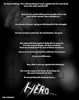 abs cloak clothed clothed_humanoid clothed_male clothing fluffy fluffy_tail male solo tail text wolf_ears thevarking balto_ulfson animal_humanoid canid canid_humanoid canine canine_humanoid humanoid mammal mammal_humanoid wolf_humanoid 2026 black_and_white english_text hi_res monochrome story