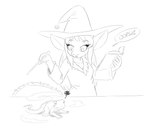 annoyed anthro big_ears book clothing female furniture hat headgear headwear magic magic_wand simple_background solo table text transformation wand wizard_hat wizard_robe robin_dassen european_mythology mythology twin_dragons_(webcomic) kaya_(twin_dragons) amphibian arachnid arthropod dragon frog mythological_creature mythological_scalie scalie spider western_dragon english_text hi_res monochrome