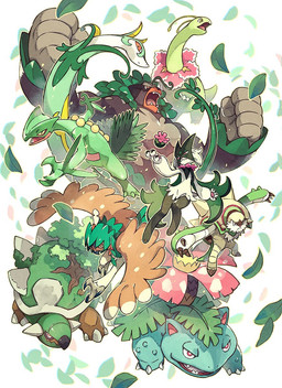 action_pose ambiguous_gender antennae_(anatomy) anthro beak brown_body claws fangs feral fur green_body green_fur green_hair group hair leaf leaf_(anatomy) open_mouth orange_eyes pawpads paws pink_eyes plant pose red_eyes simple_background tan_body teal_body teeth tongue tree yellow_eyes yellow_sclera kuromagnon nintendo pokemon ape avian bird chesnaught decidueye felid feline generation_1_pokemon generation_2_pokemon generation_3_pokemon generation_4_pokemon generation_5_pokemon generation_6_pokemon generation_7_pokemon generation_8_pokemon generation_9_pokemon gorilla haplorhine lizard mammal meganium meowscarada owl pokemon_(species) primate reptile rillaboom scalie sceptile serperior snake torterra venusaur 2025 hi_res