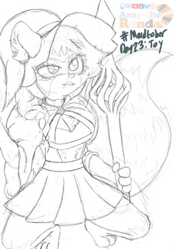anthro big_hat bite biting_lip bottomwear braided_hair breasts cape cleavage cloak clothed clothing collar crouching female fluffy fluffy_chest hair hat headgear headwear heart_nose heart_symbol hidden_sex_toy holding_object holding_weapon inner_ear_fluff leaning_on_wall looking_pleasured maidtober masturbation self_bite skirt solo staff tuft weapon witch_hat amytheranda princesses_of_the_board_(amytheranda) queen_starlight_(amytheranda) mammal procyonid raccoon absurd_res hi_res sketch watermark